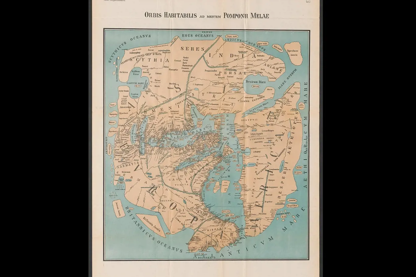 Rekonstrukce Pomponiovy mapy světa od Konrada Millera