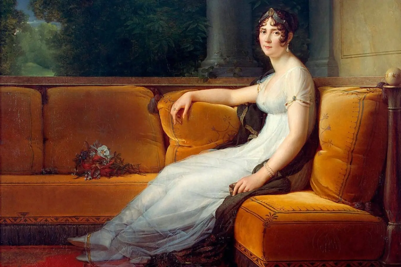 Portrét Napoleonovy první manželky Josephine de Beauharnais, francouzské císařovny. Francois Gerard, 1801