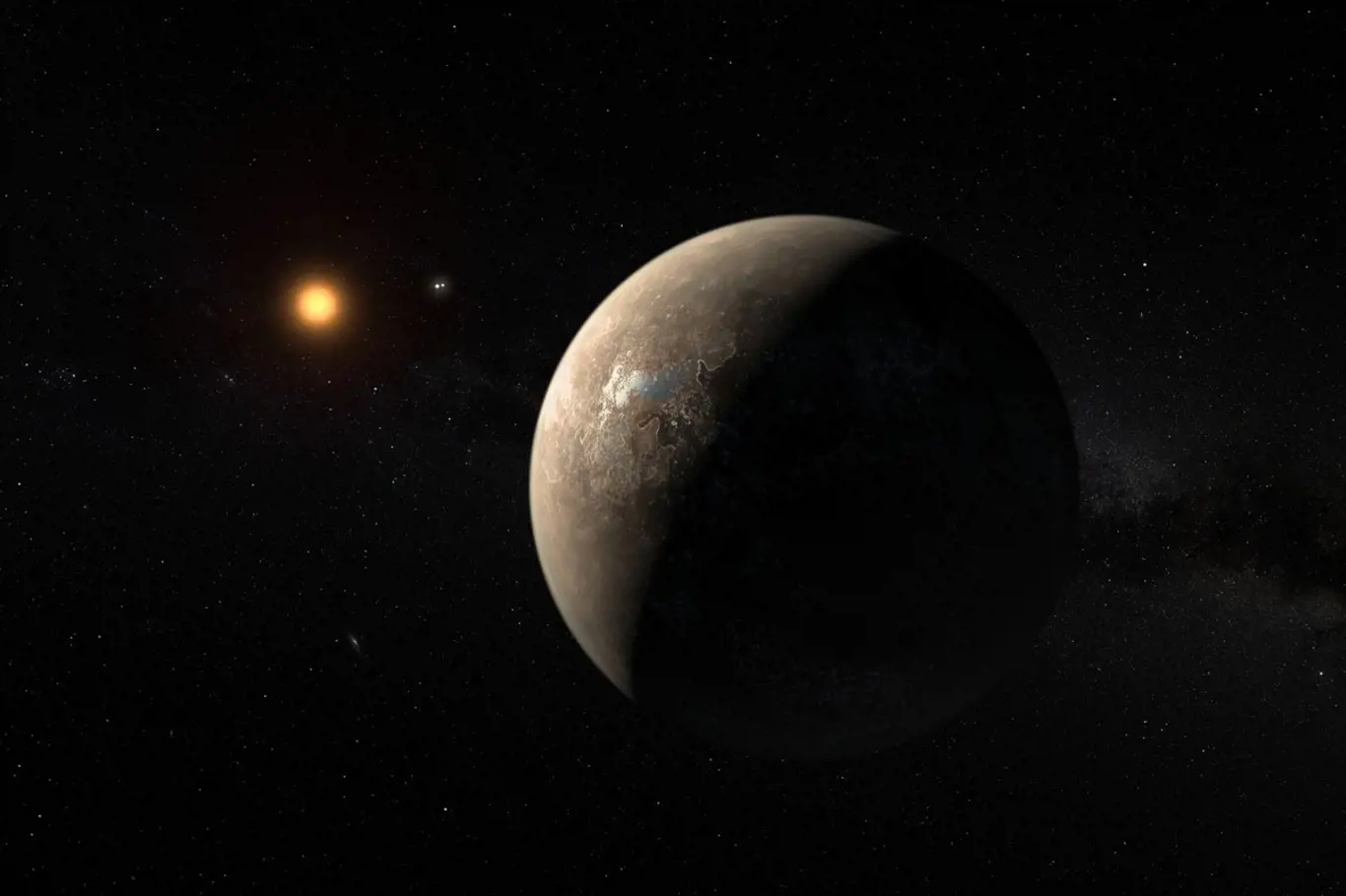 Proxima b je nejbližší známou exoplanetou.