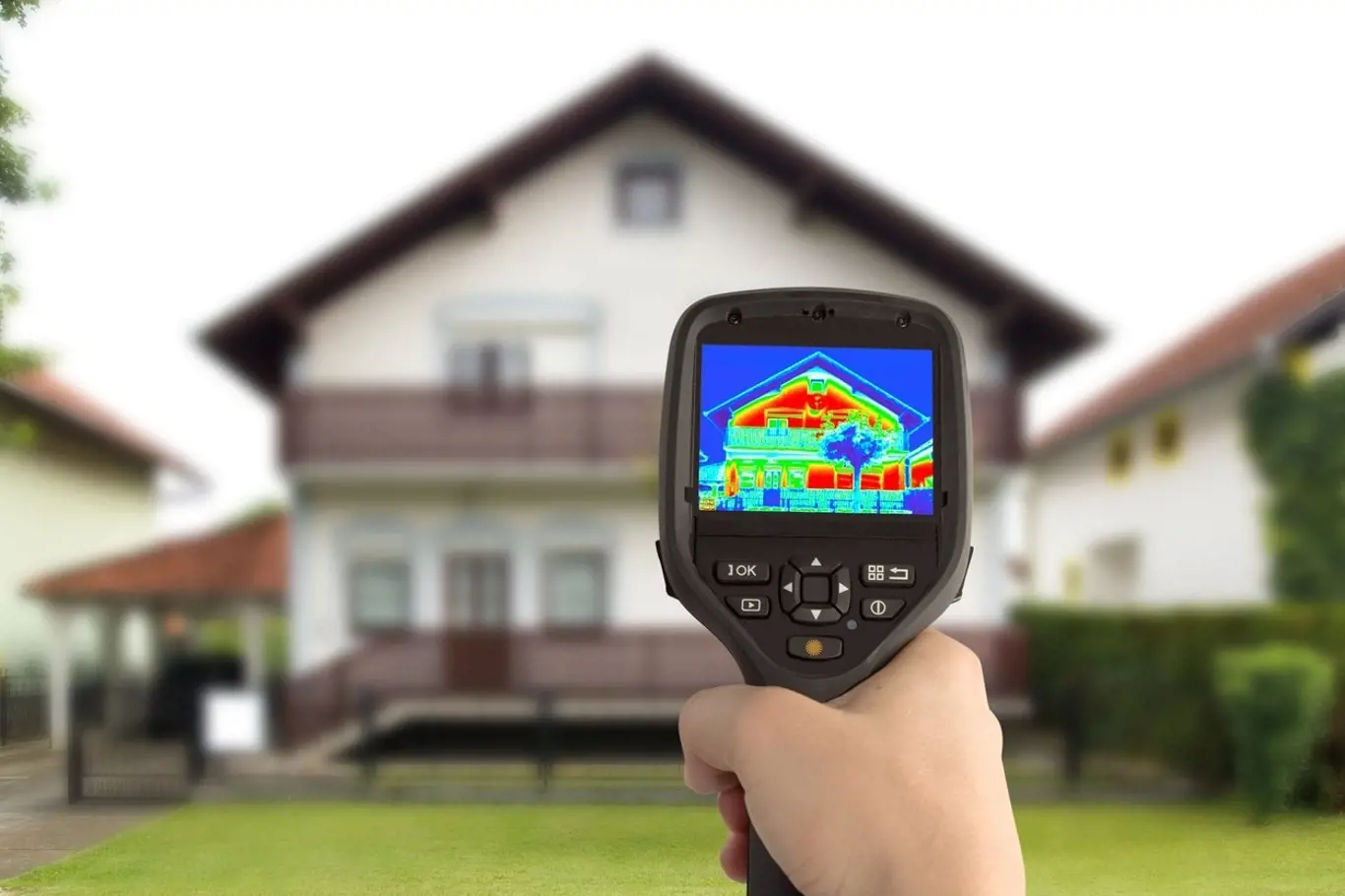 Pomocí termokamery zjistíte místa na domě, kudy uniká teplo.
