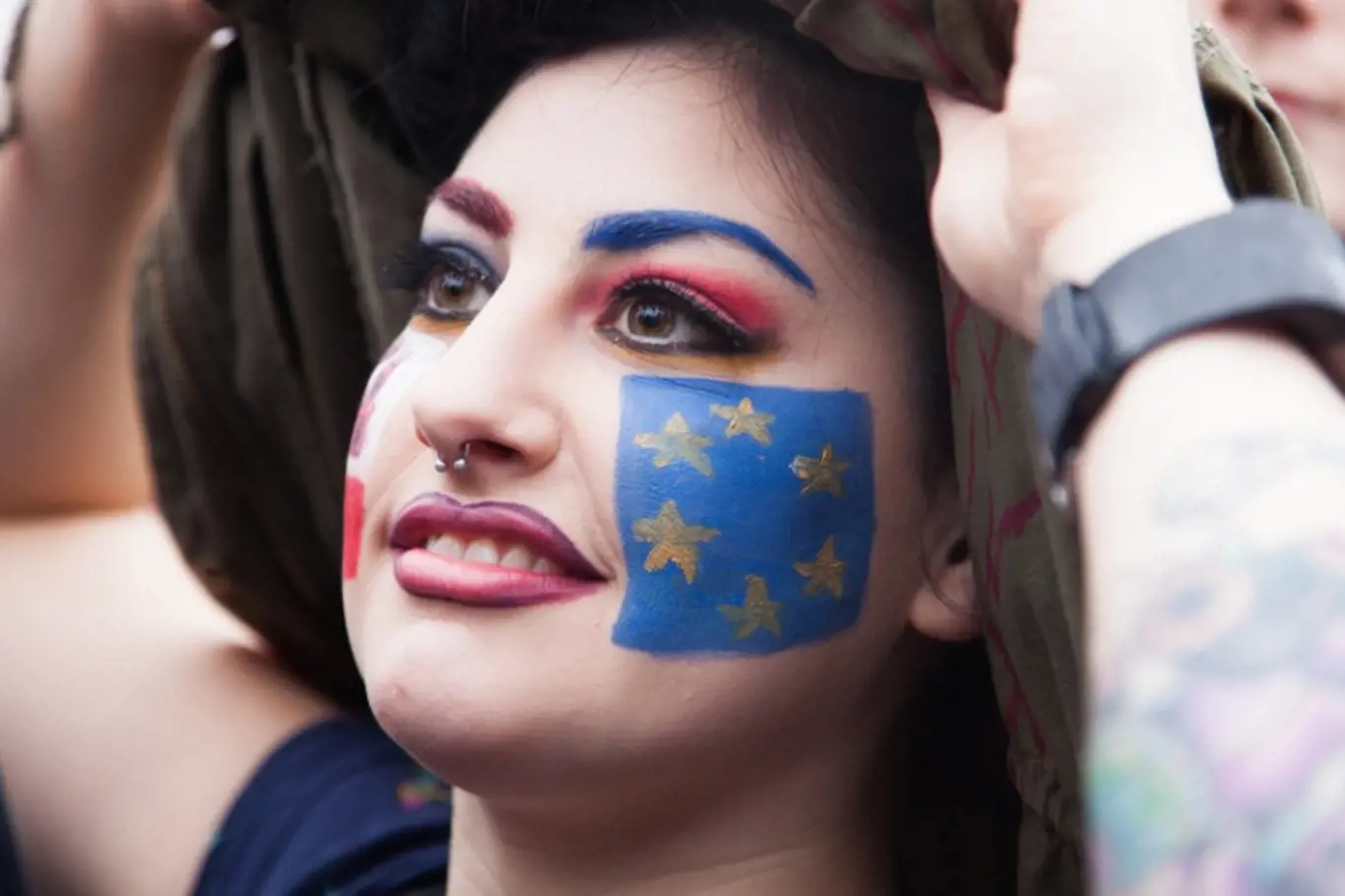 Ilustrační snímek. Britka protestuje proti odchodu země z EU na Trafalgar Square. 28. červen 2016
