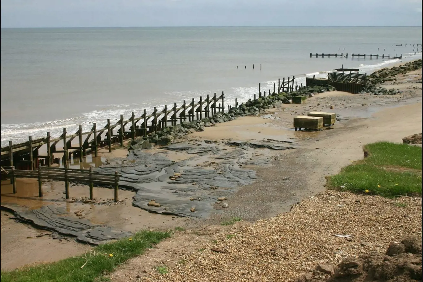 Pleistocénní stopy byly nalezeny na pláži v Norfolku, ilustrační foto.