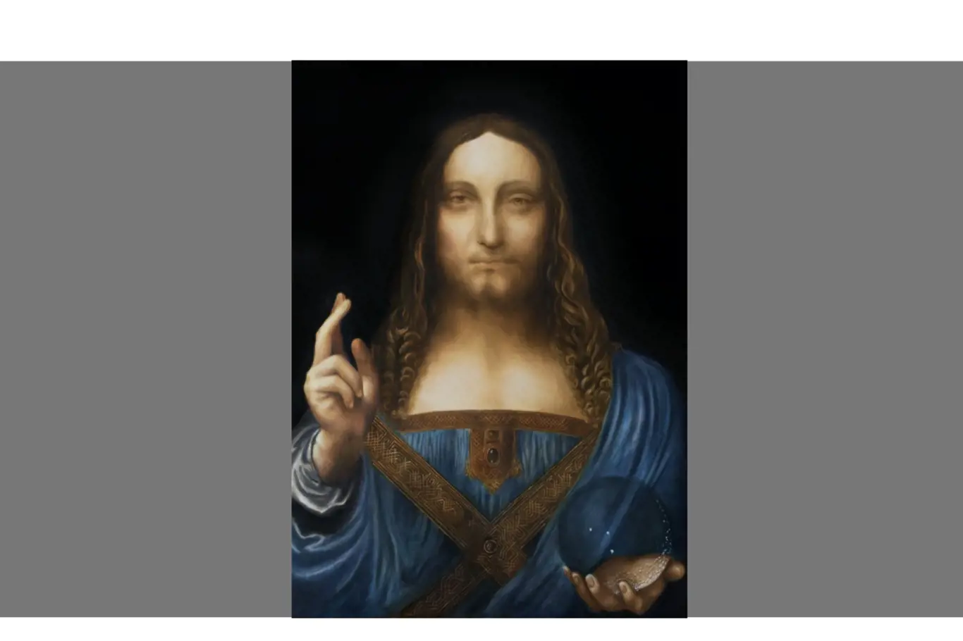 Obraz Salvator Mundi od Leonarda da Vinci.