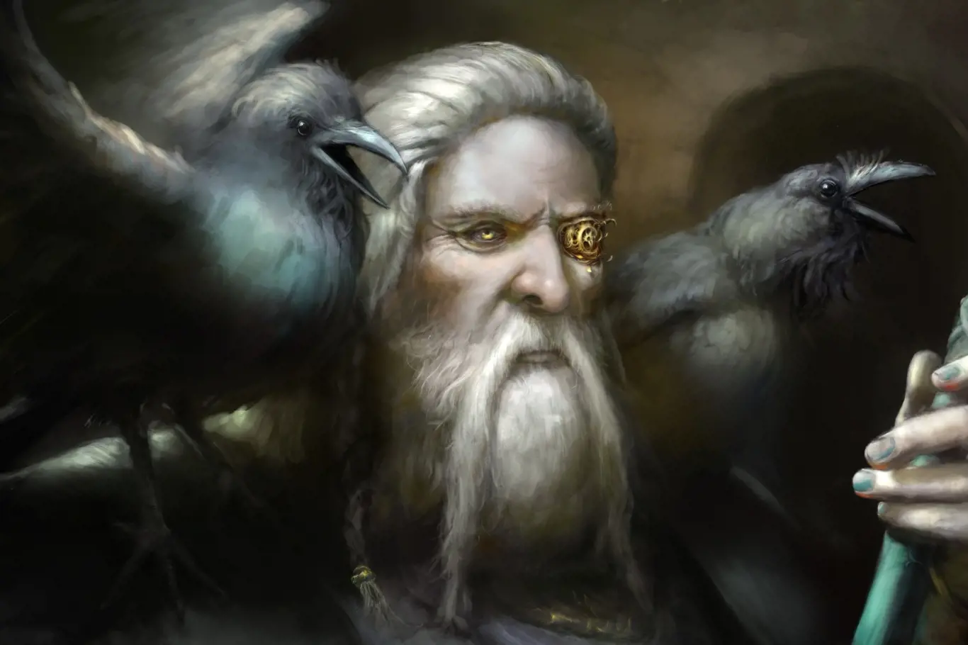 Skandinávský bůh Odin.