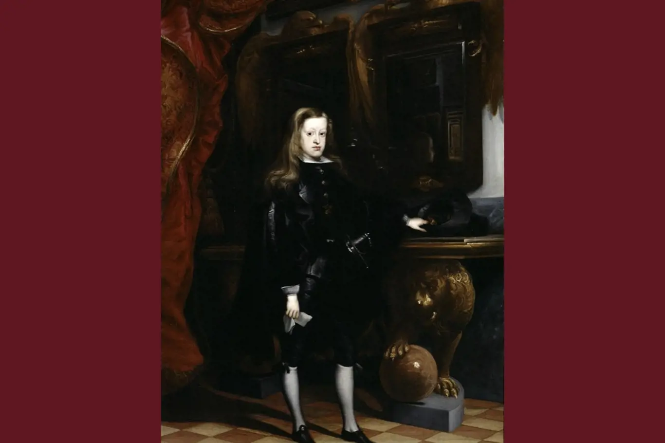 Jeden z milosrdných portrétů krále Karla II. Španělského