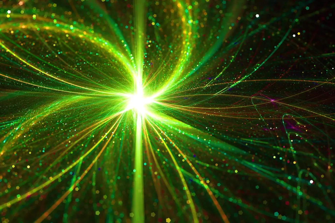 Koncept kvantové fyziky při srážce hadronů s vysokou energií - štěpení subatomárních částic - kvantový skok, provázanost, tunelový efekt