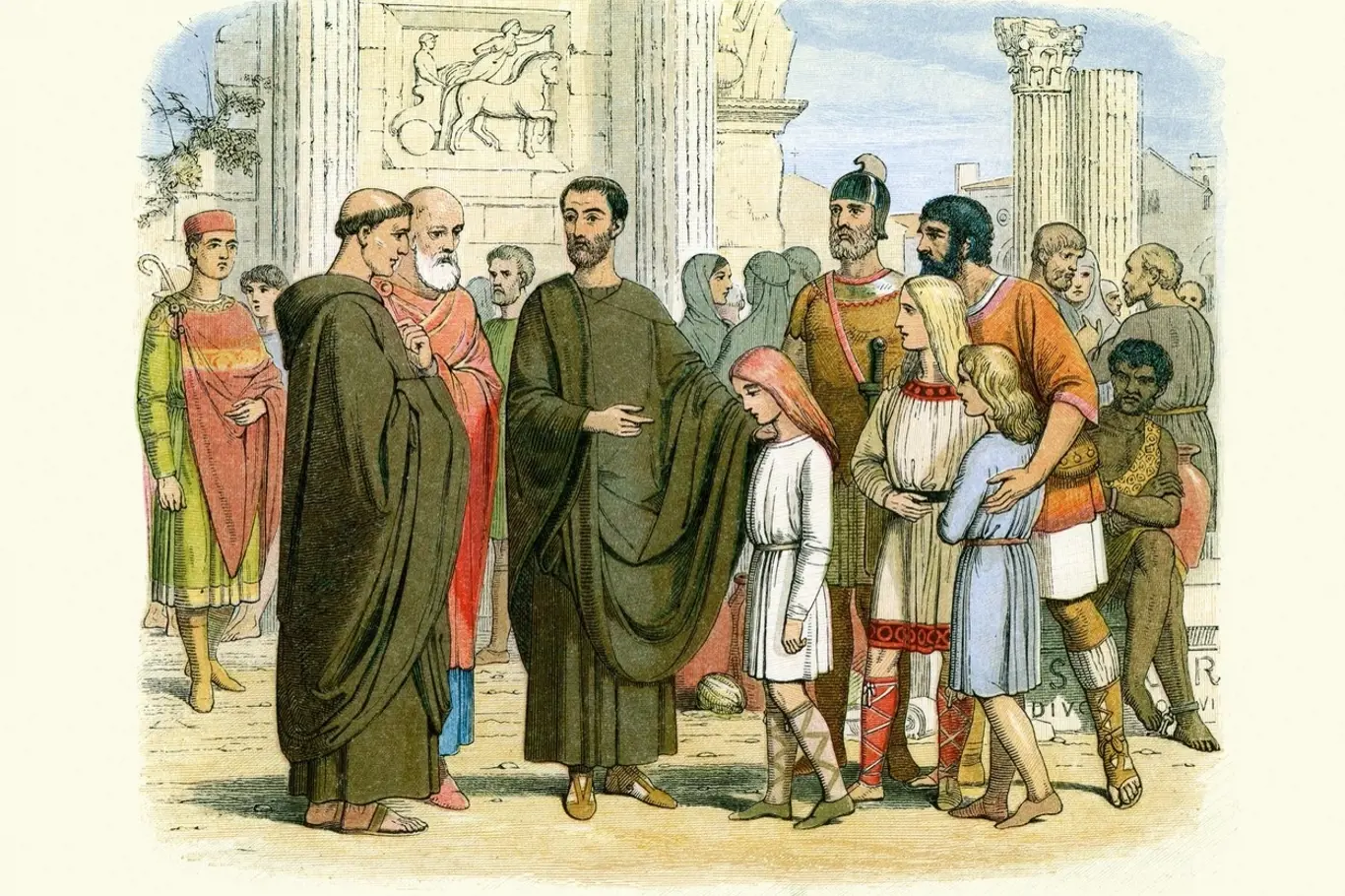 Gregoriánští a angličtí otroci ve starověkém Římě