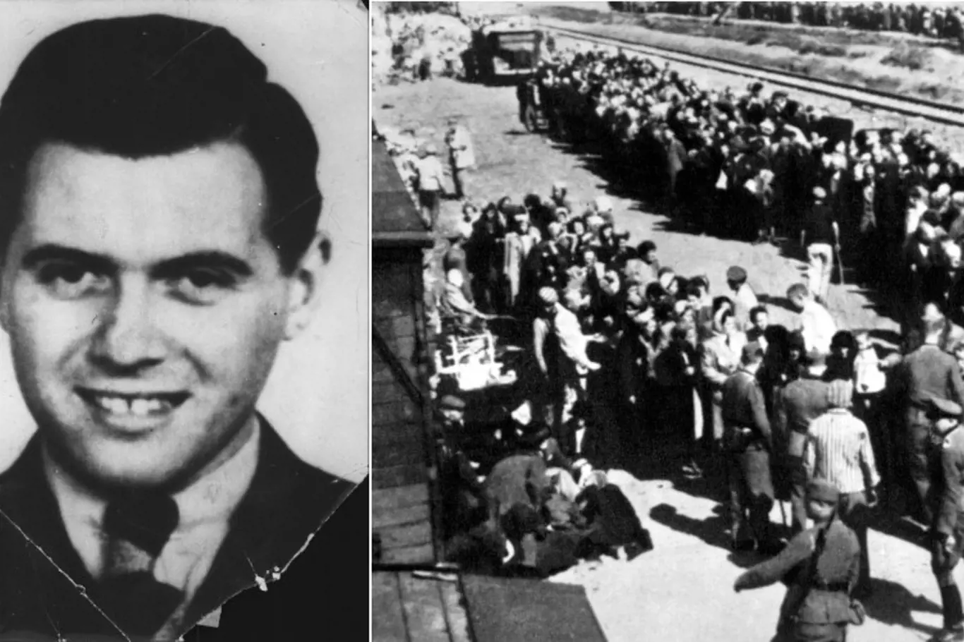 Josef Mengele v Osvětimi rozhodoval, kdo půjde z transportu přímo do plynové komory.