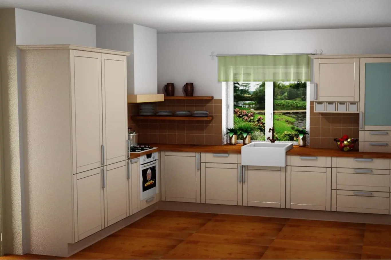 3D návrh na přání: Kuchyně ve stylu Provence