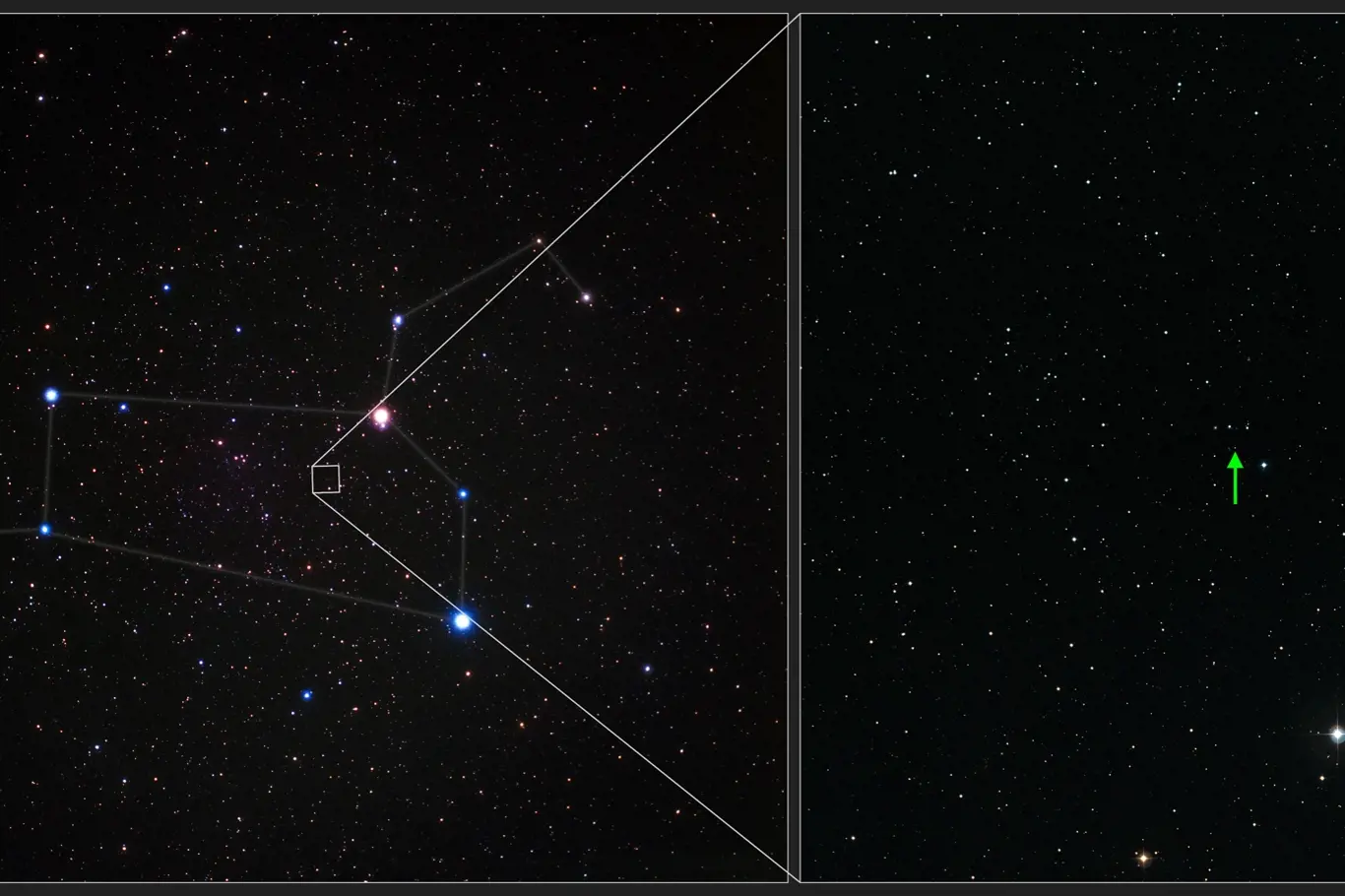 Umístění pozoruhodné hvězdy SDSS J102915+172927 v souhvězdí Lva