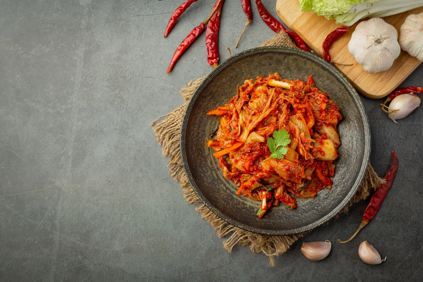Kimchi na talíři