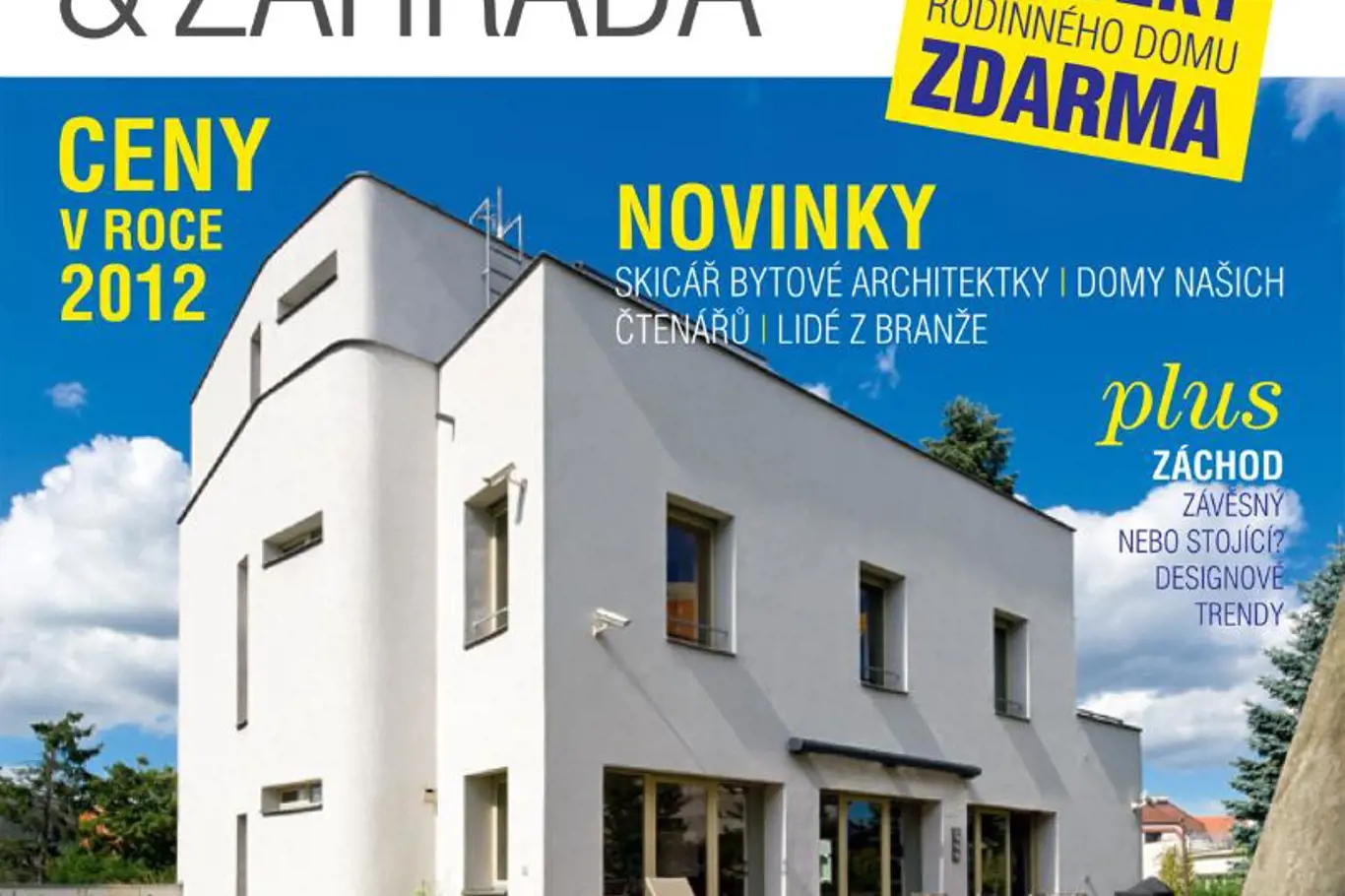 Titulní strana časopisu Dům a zahrada 2/2012