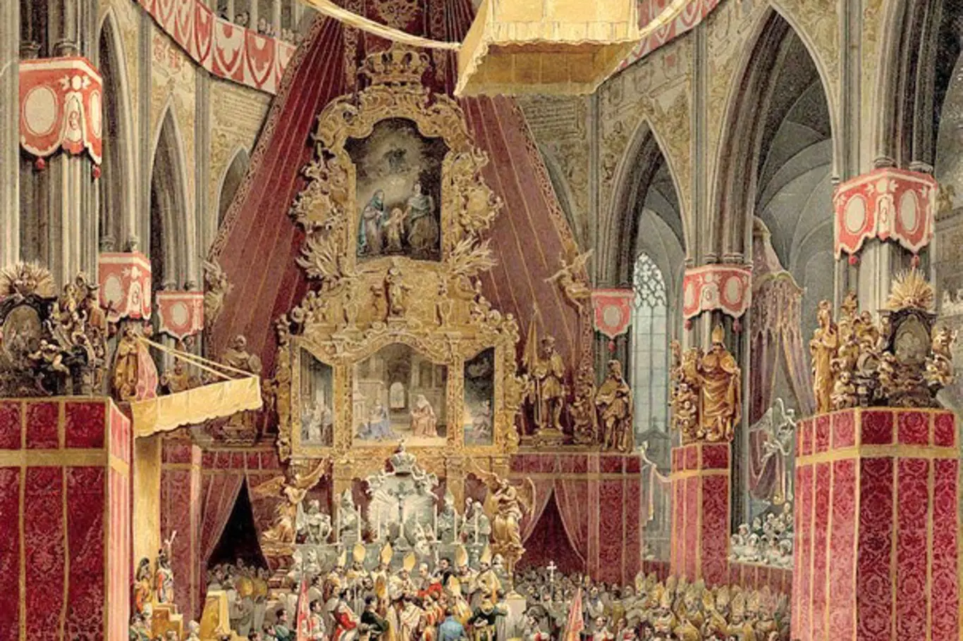 Korunovace Ferdinanda V. ve svatovítské katedrále v Praze
