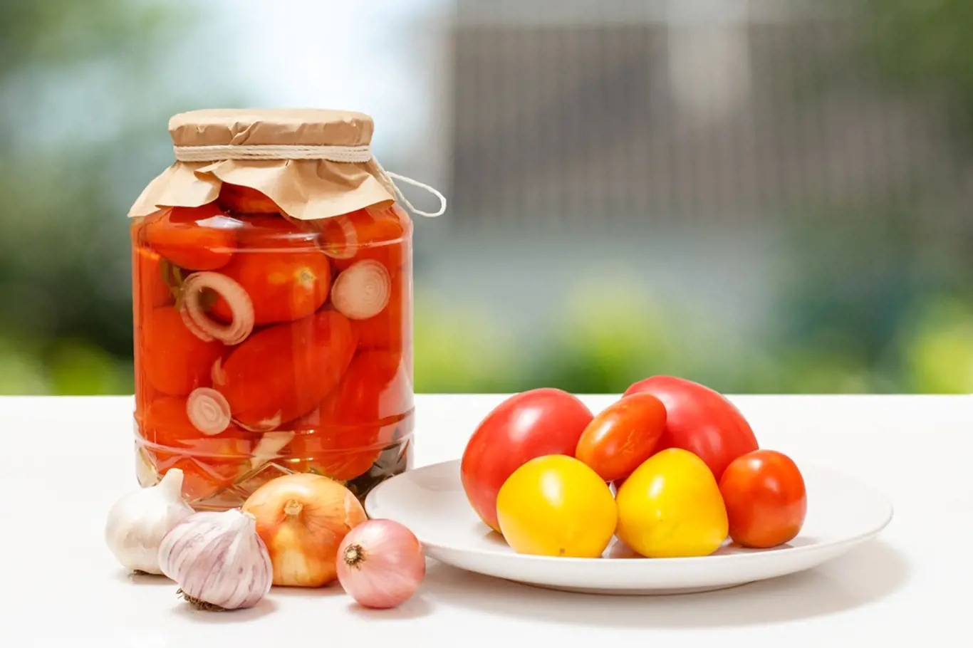 Jak jednoduše zavařit rajčata s cibulí?