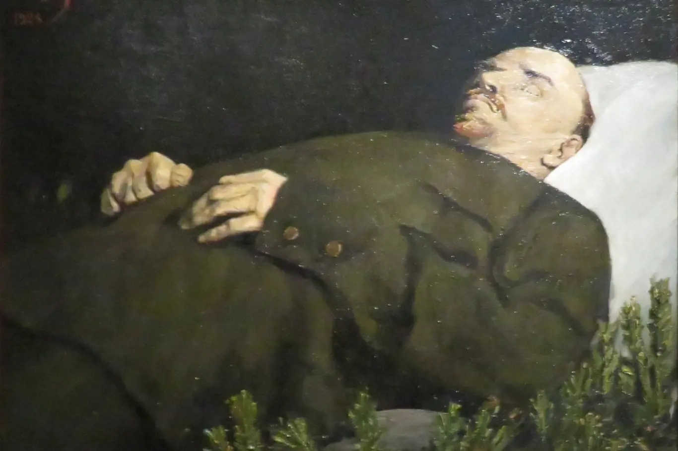 Vladimír Iljič Lenin na smrtelném loži