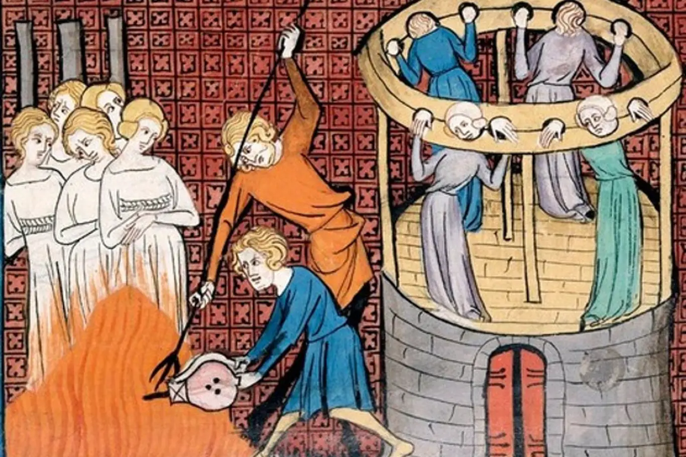 Upálení žen obviněných z čarodějnictví ve 14. století