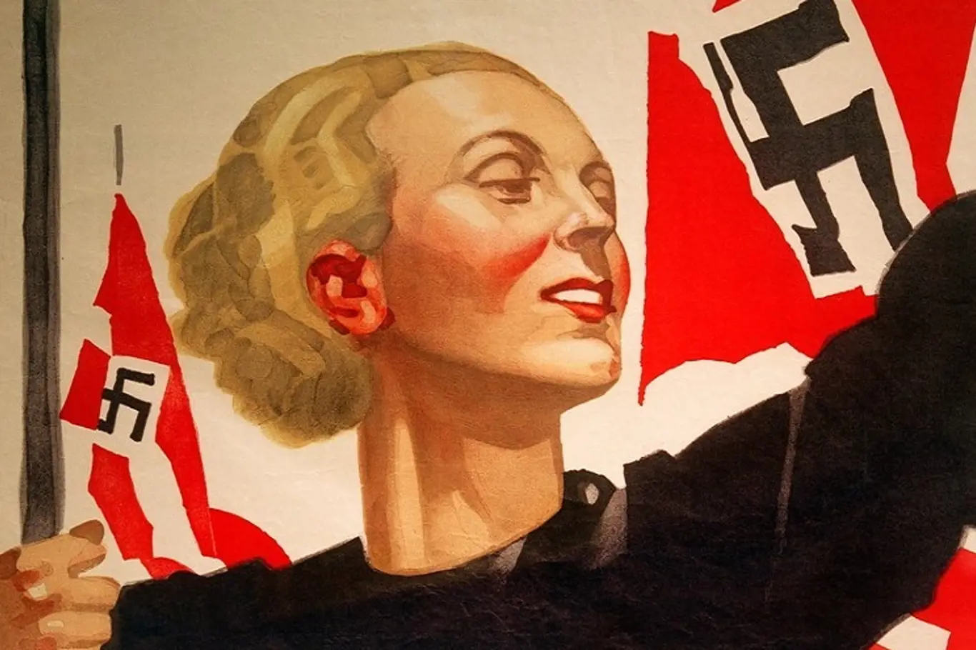 Nacistický plakát lákající mladé ženy k službě vlasti