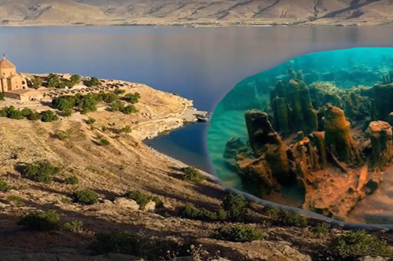 Jezero Van je největší turecké jezero. Jak se však zdá, pod jeho hladinou je ukrytý nemalý poklad.