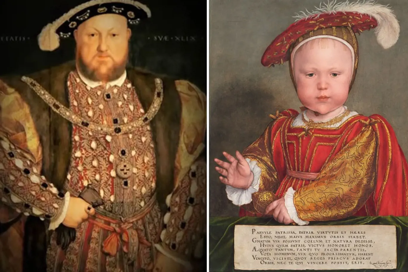 Jindřich VIII. se synem Eduardem