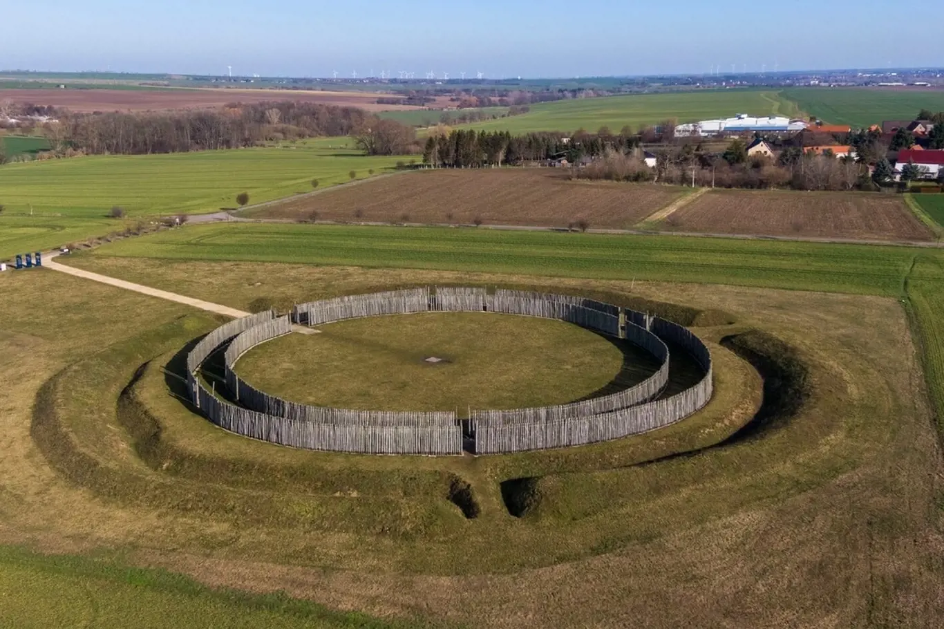 Zrekonstruovaný rondel Goseck v Německu