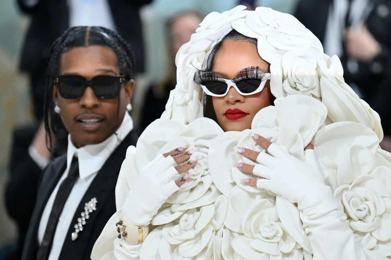 Rihanna a ASAP Rocky na Met Gala 2023