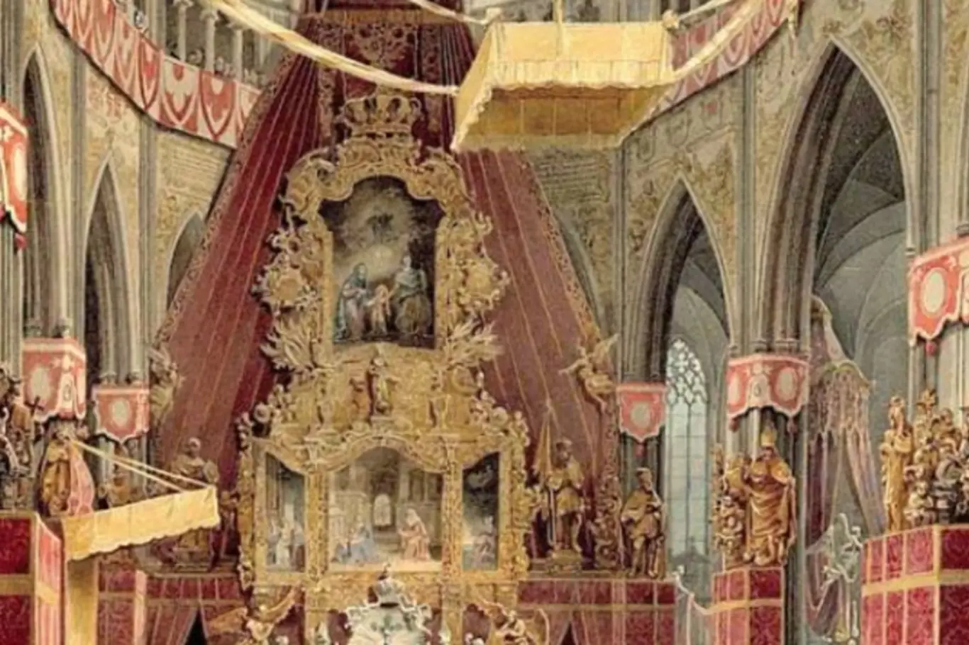 Korunovace Ferdinanda V. v katedrále Sv. Víta.