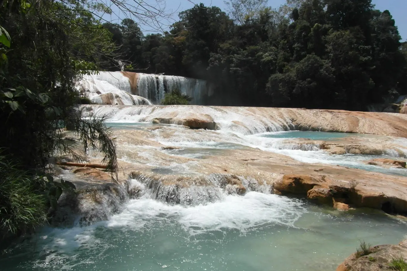Modré vodopády u města Palenque