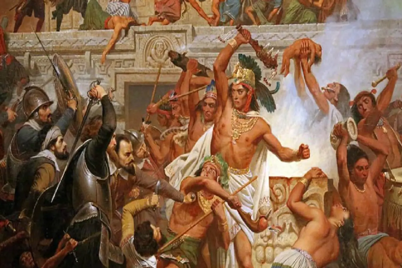 Únos Moctezumy vojáky Hernána Cortése.