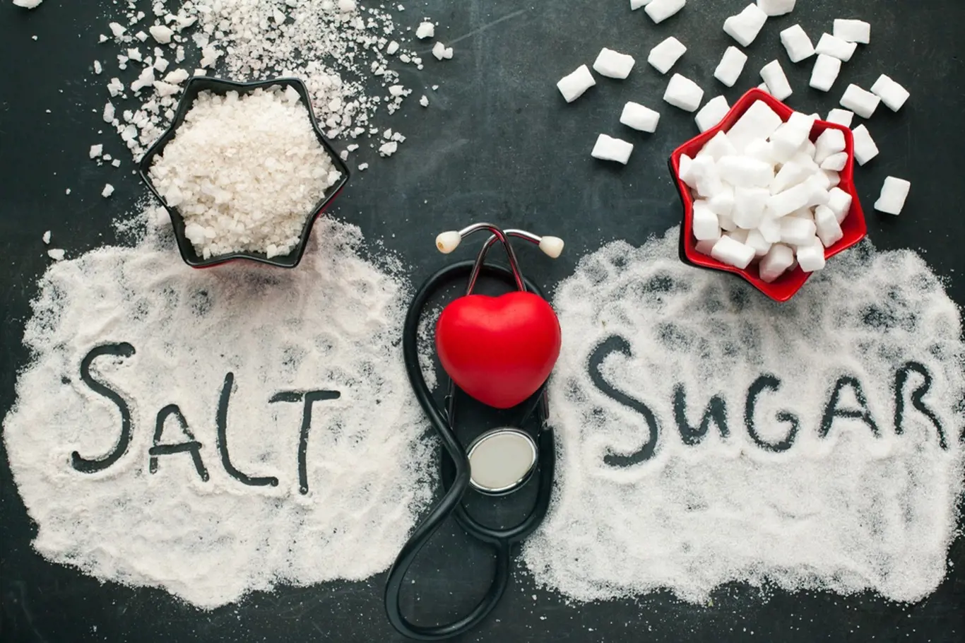 Škodí víc sůl nebo cukr?