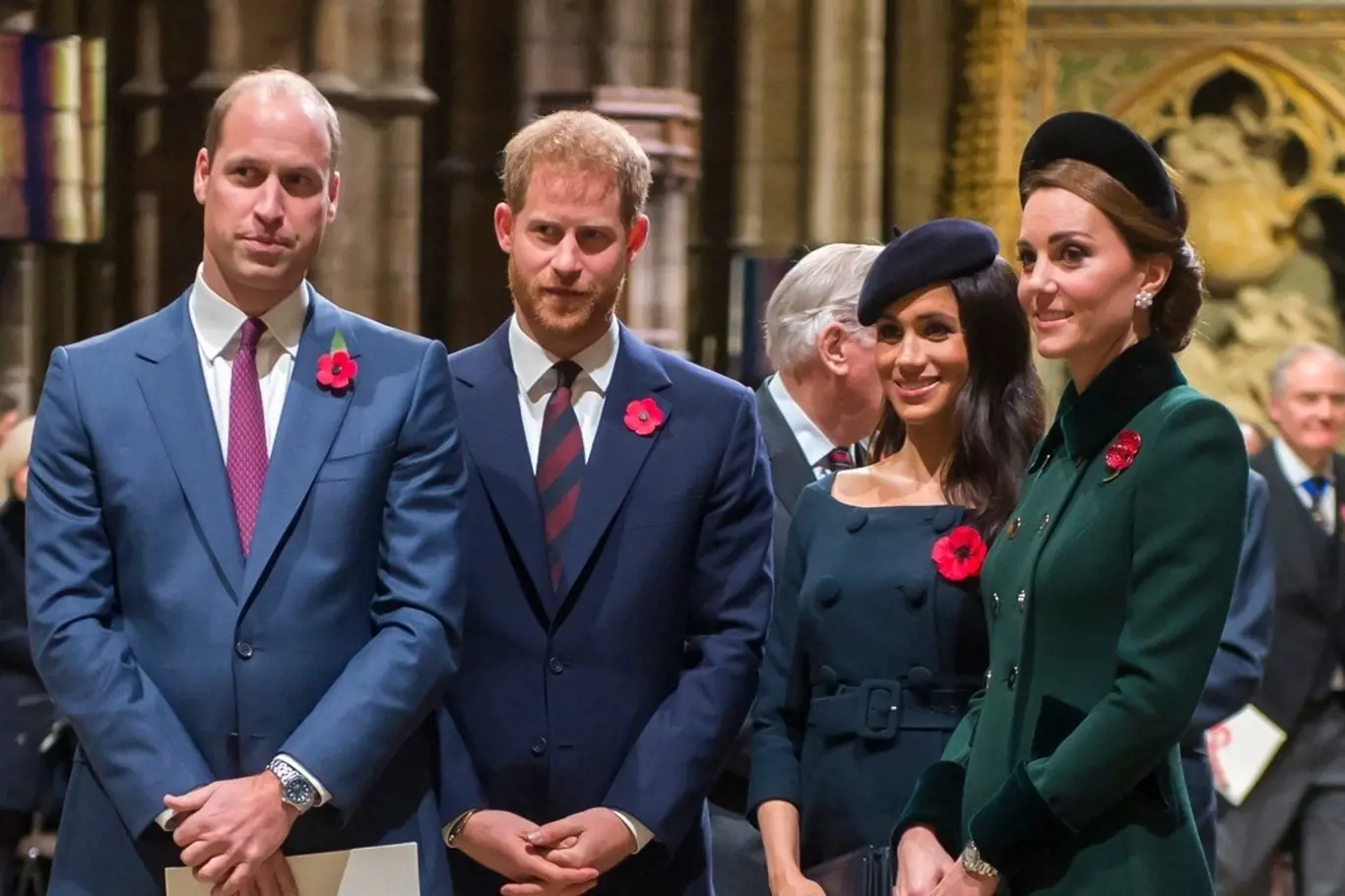 Princ William, Harry, Meghan, Kate