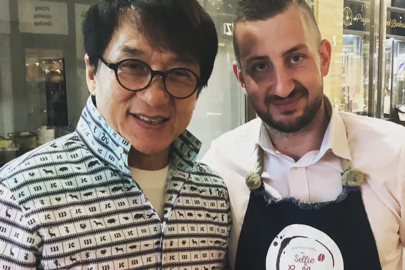 Jackie Chan při návštěvě Prahy