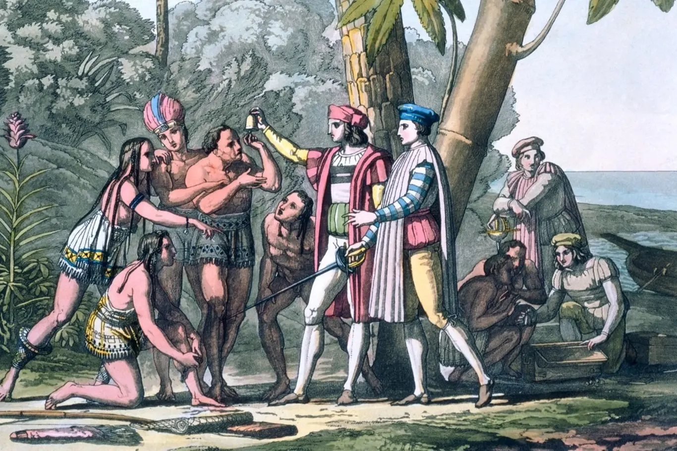 První setkání Kolumba s domorodci