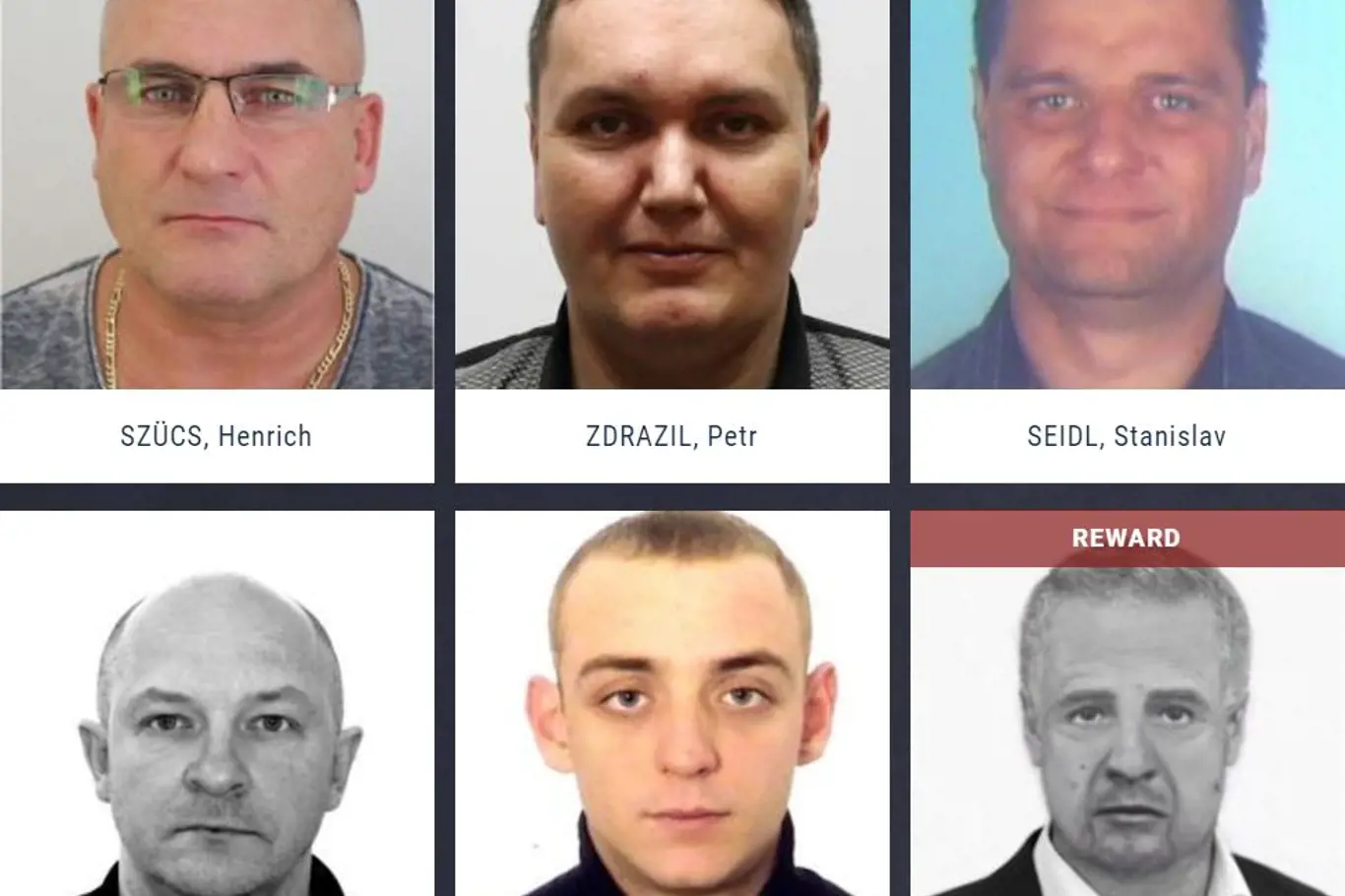 Mezi nejhledanější zločince Evropy patří i Češi Stanislav Seidl a Petr Zdražil
