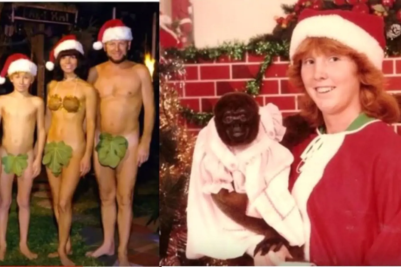 Nejtrapnější rodinné vánoční fotografie