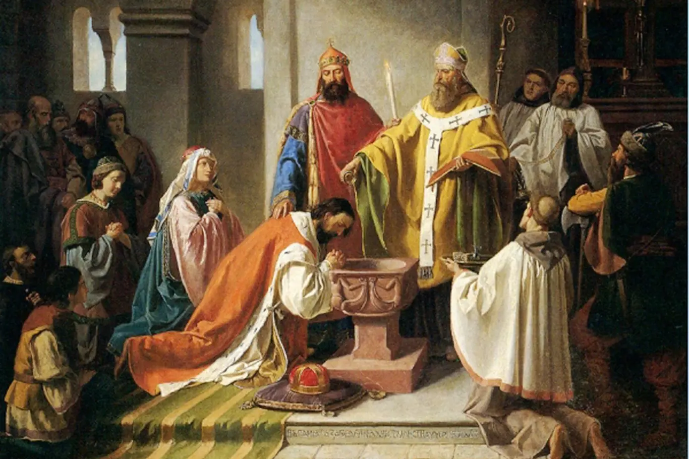 Podle Kristiánovy legendy byl Bořivoj I. pokřtěn moravským biskupem sv. Metodějem, který spolu s bratrem Konstantinem přišel na Velkou Moravu šířit křesťanskou víru.