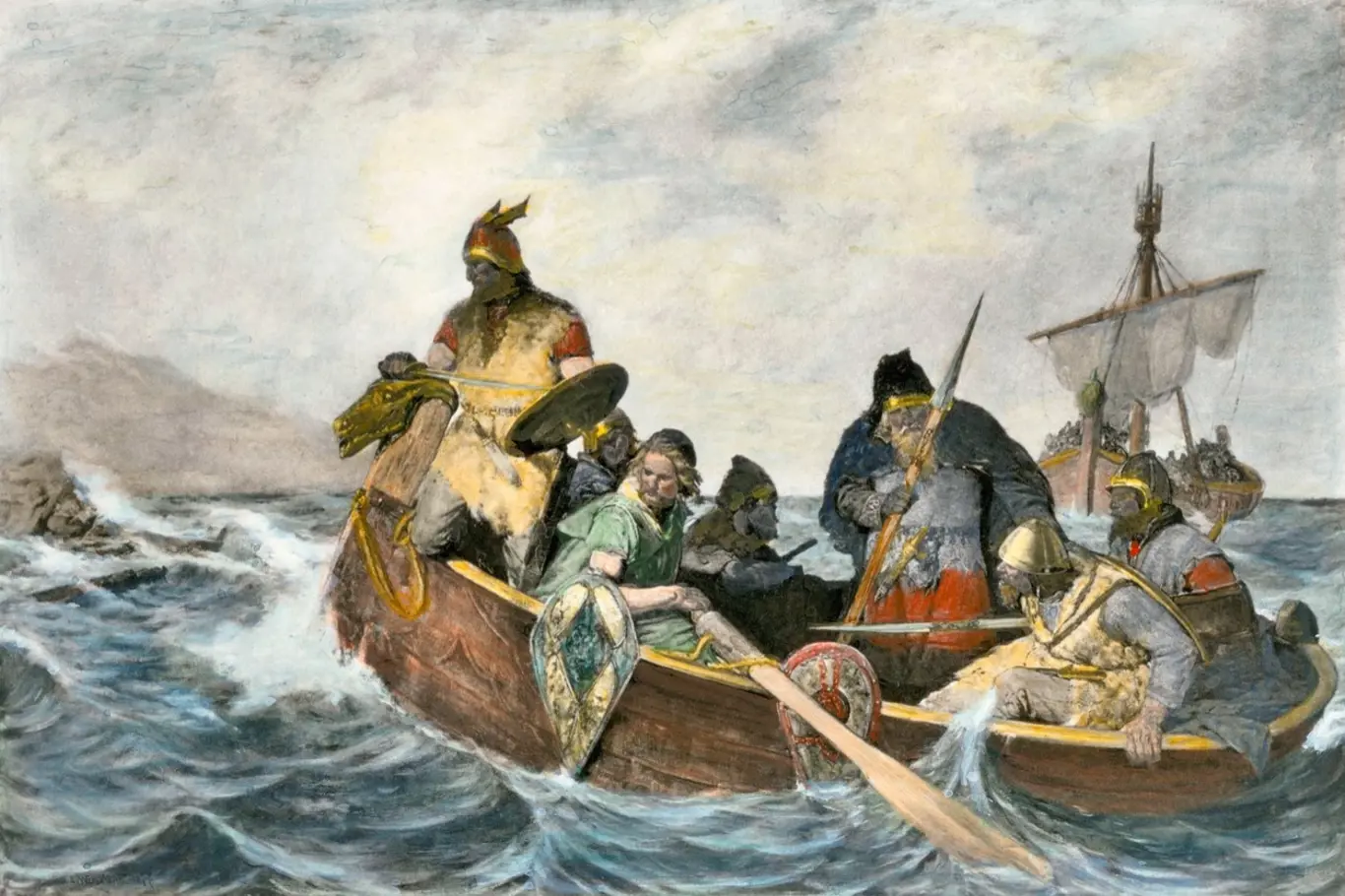 Leif Eriksson připlouvá k americkým břehům