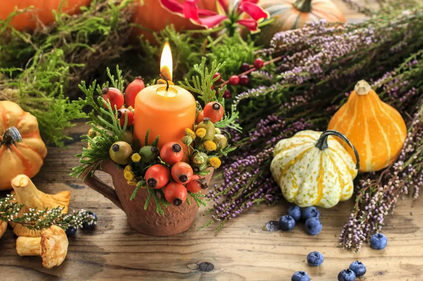 Podzimní dekorace na stůl