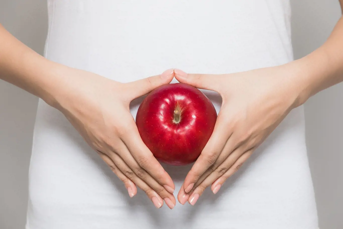 tlusté střevo zdraví jablko