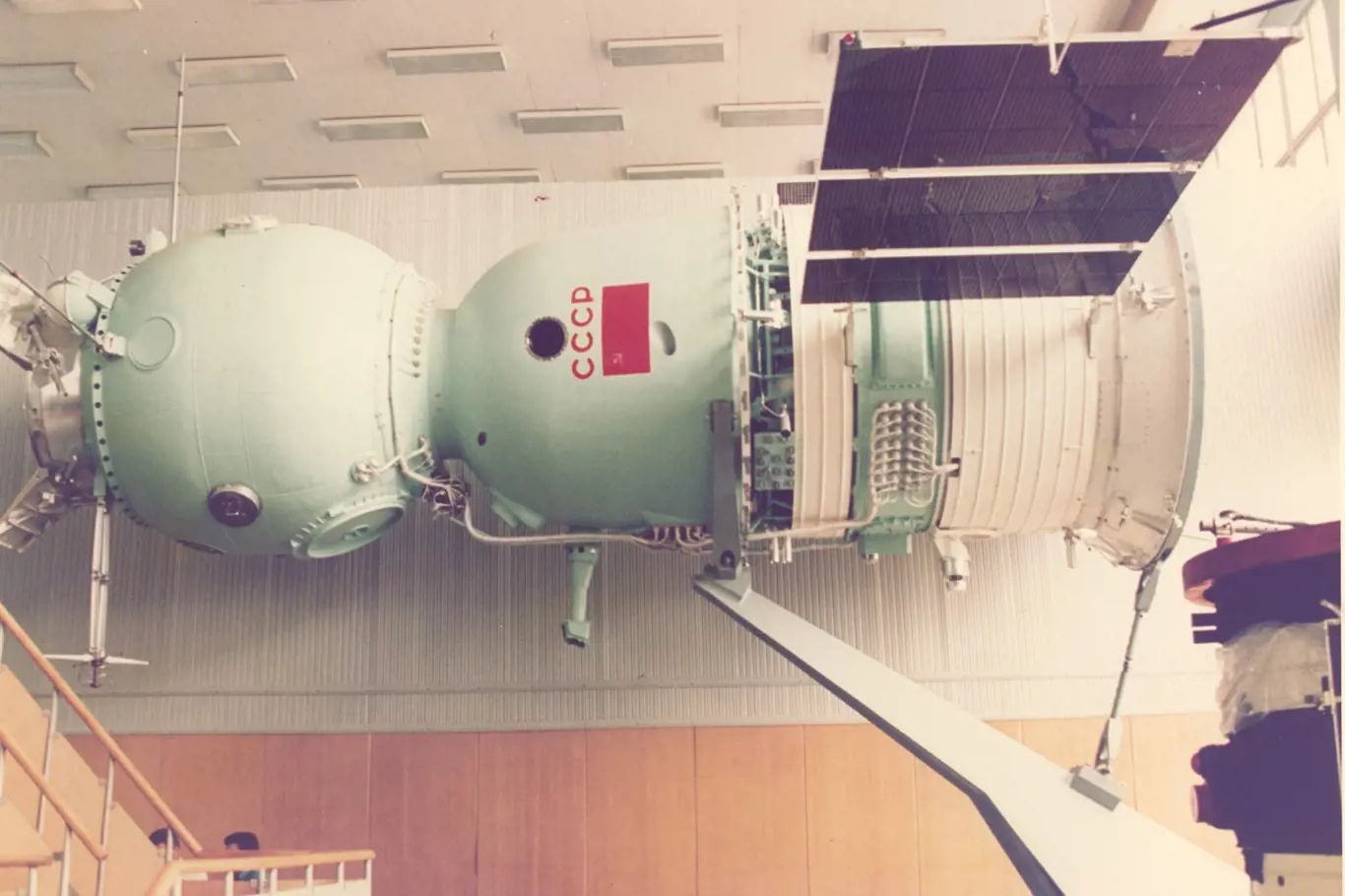 Maketa vesmírné lodi Sojuz ve výcvikovém středisku v Hvězdném městečku nedaleko Moskvy