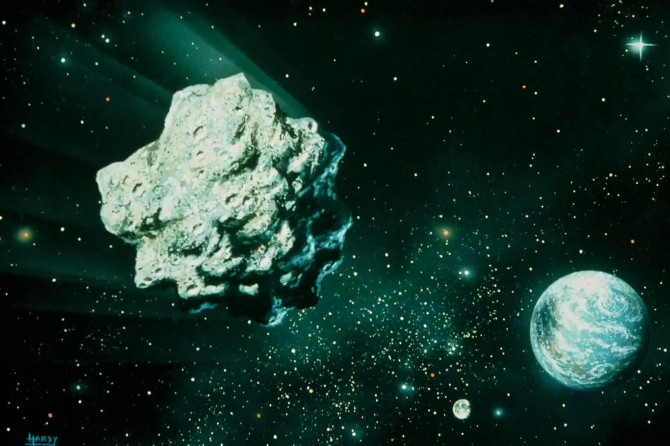 Asteroid - ilustrační foto
