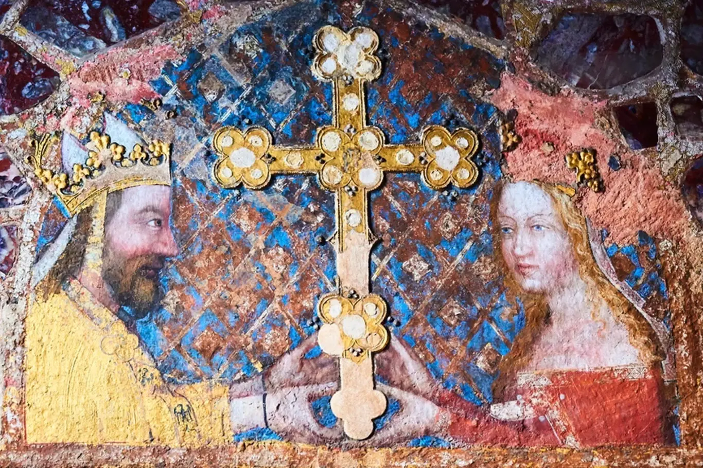 Karel IV. s manželkou Annou Svídnickou
