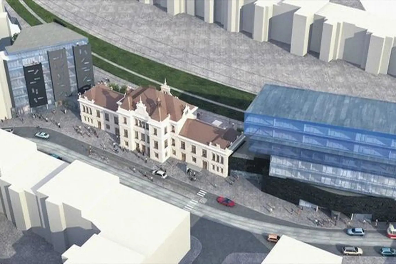 Plán s dostavbou dvou moderních budov byl pozměněn, obě stavby už nesmí převyšovat budovu nádraží
