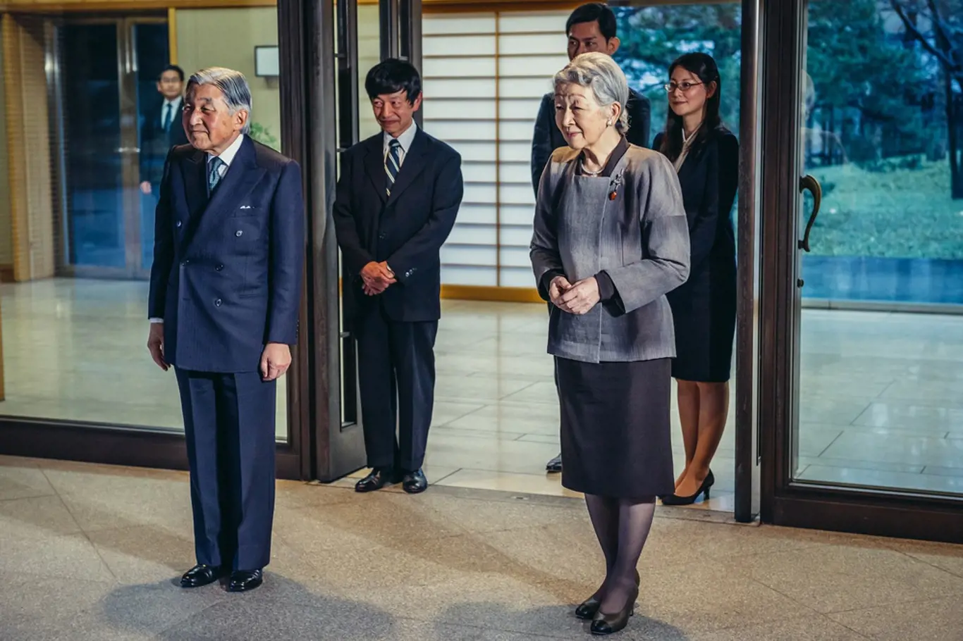 Japonský císař Akihito s císařovnou Mičiko