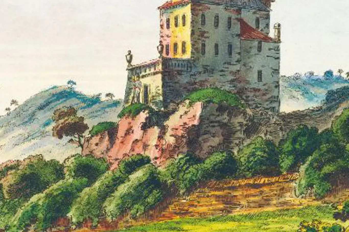 Libeňský zámeček Šilboch v roce 1830