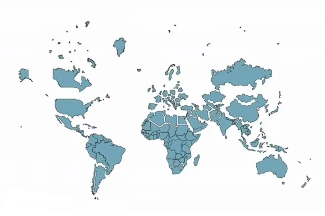 Reálná mapa světa