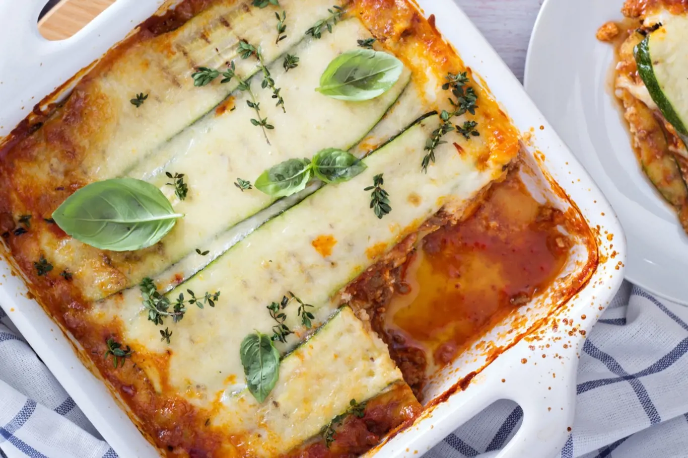 Zkuste zdravé a vynikající lasagne, kde je těstovina nahrazena cuketou.