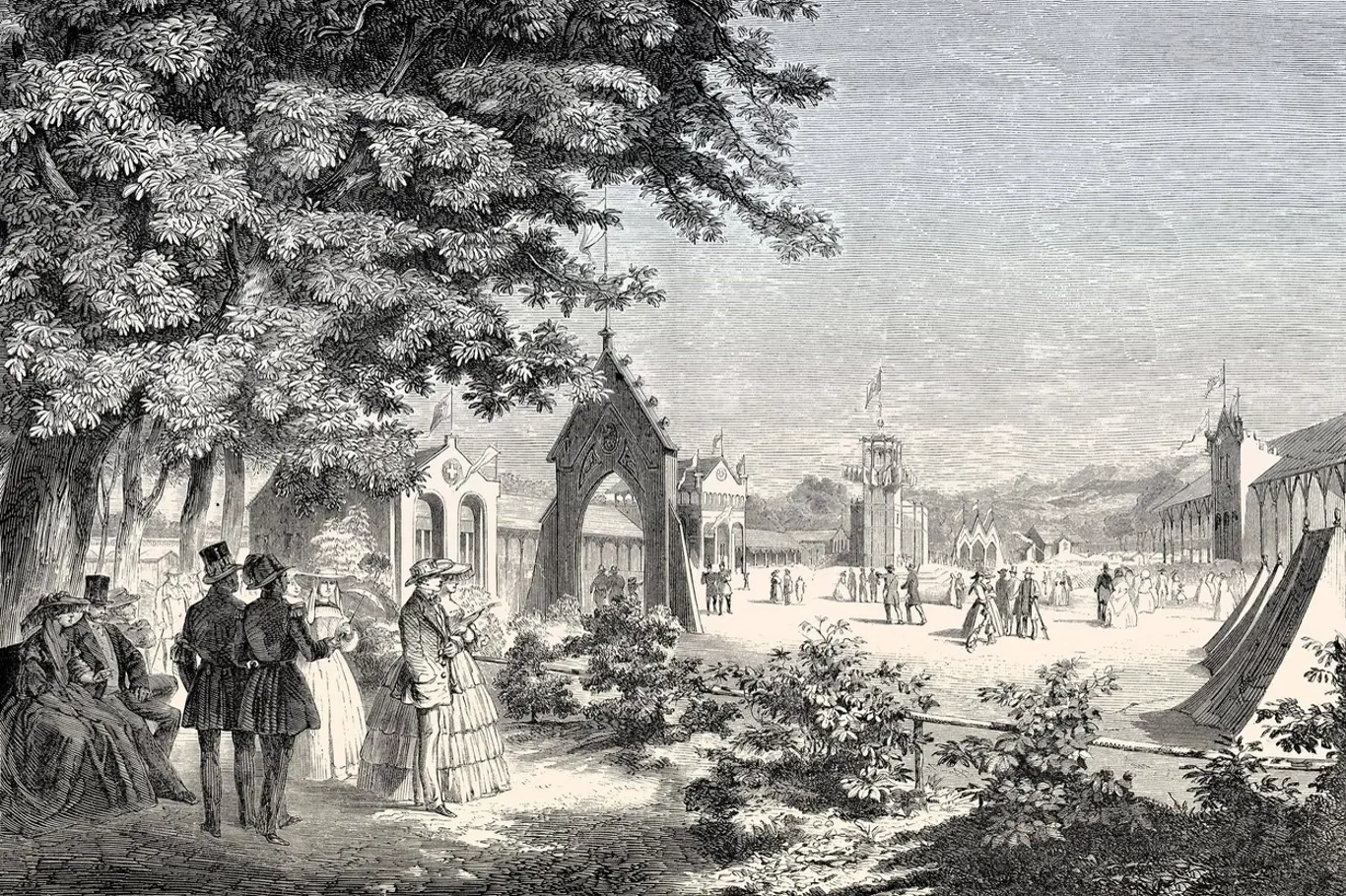 Městský život v Bernu, 1857. Ilustrační foto.