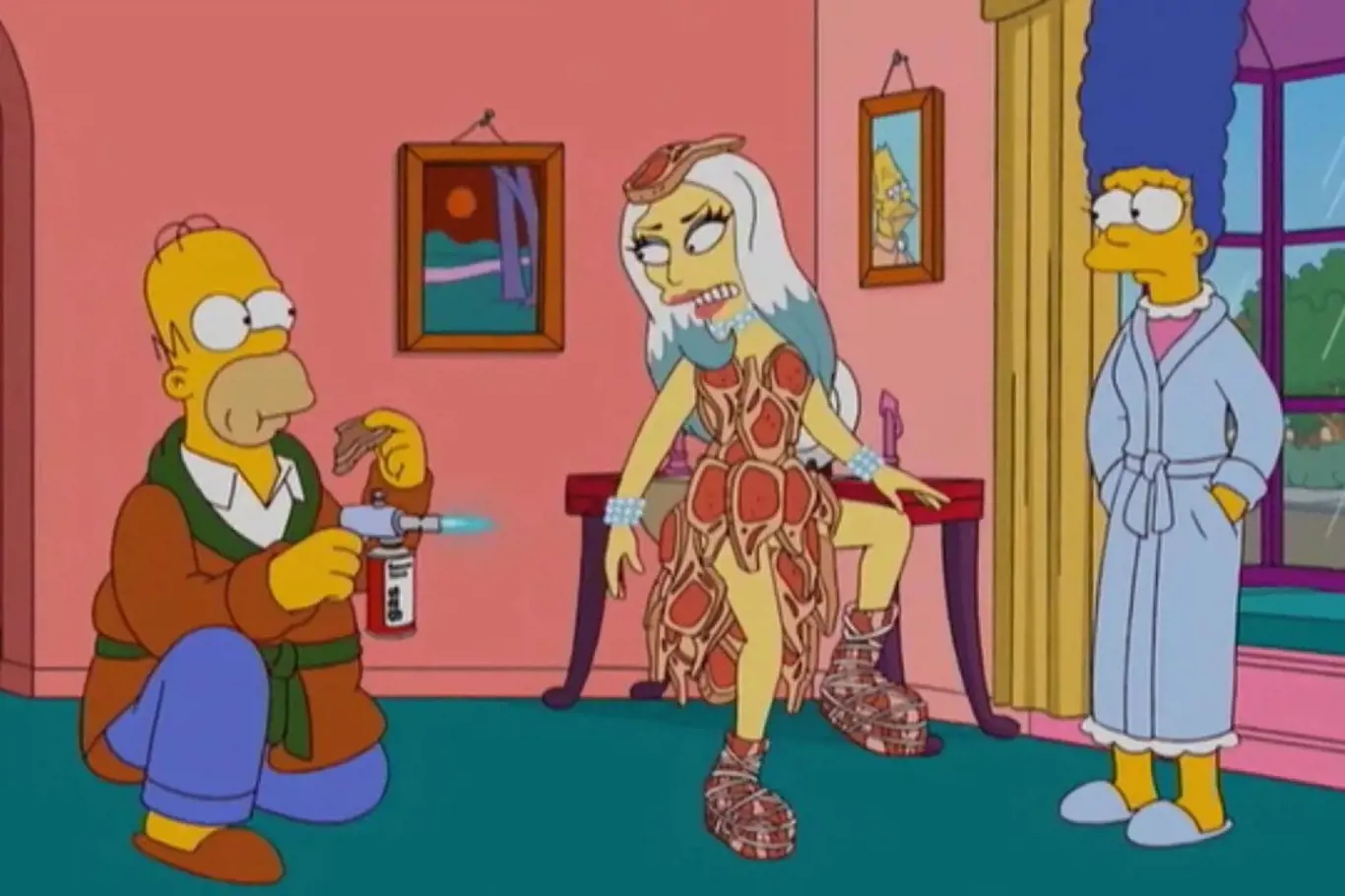 Legendární žlutá rodinka se na televizních obrazovkách objevuje už 28. sezonu. Zde se se Simpsonovými setkala Lady Gaga.