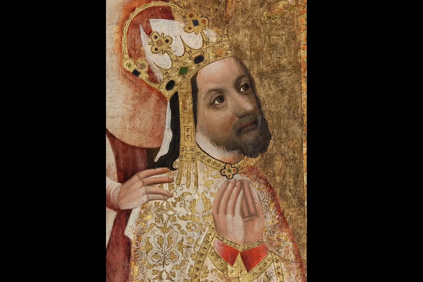 Fragment obrazu s podobou Karla IV.