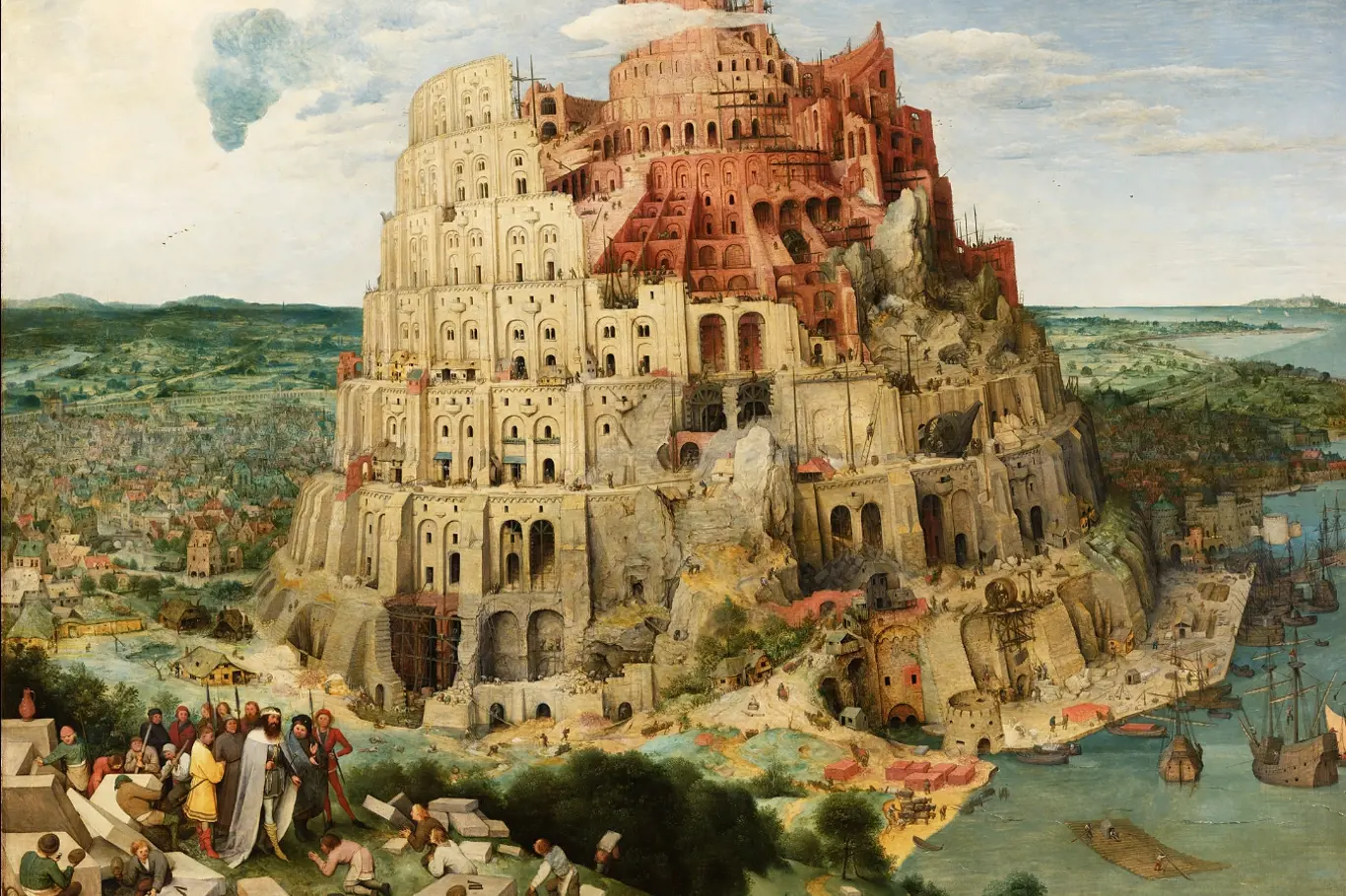 Babylonská věž na obraze Pietra Brueghela z roku 1563